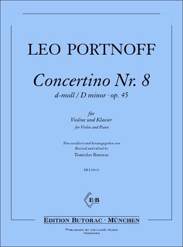 Cover - Leo Portnoff, Concertino No. 8 in D minor op. 45